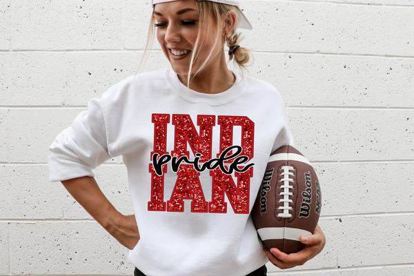 Indian Pride Glitter Effect DTF Print