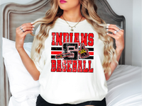 Indians Baseball Grunge 01 DTF Print