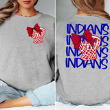Indians Basketball Net Bow DTF Print
