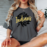Indians Black Gold DTF Print