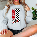 Indians Checker Mascot DTF Print