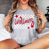 Indians Checker Star DTF Print