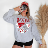 Indians Football Retrocollage DTF Print