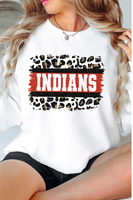 Indians Glitter Effect Leopard DTF Print