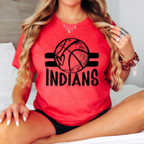 Indians Basketball with Heart DTF Print