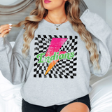 Indians Checker Bolt Distressed DTF Print