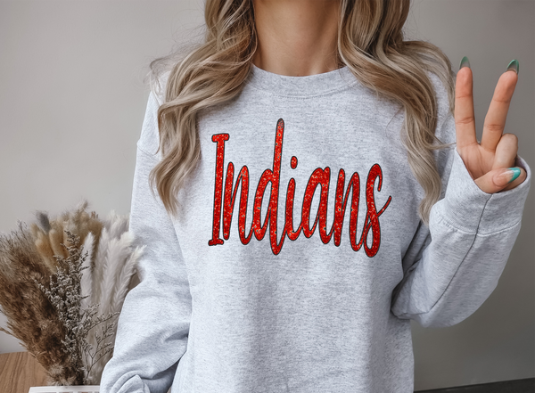 Glitter Effect Indians DTF Print