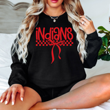 Indians Simple Bow Checker DTF Print