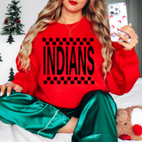 Indians Top Bottom Checker DTF Print