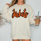 Jackets Crackle Cursive Teams DTF Print
