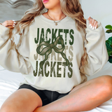 Jackets Matching Stacked Camo Greens DTF Print