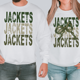 Jackets Matching Stacked Camo Greens DTF Print