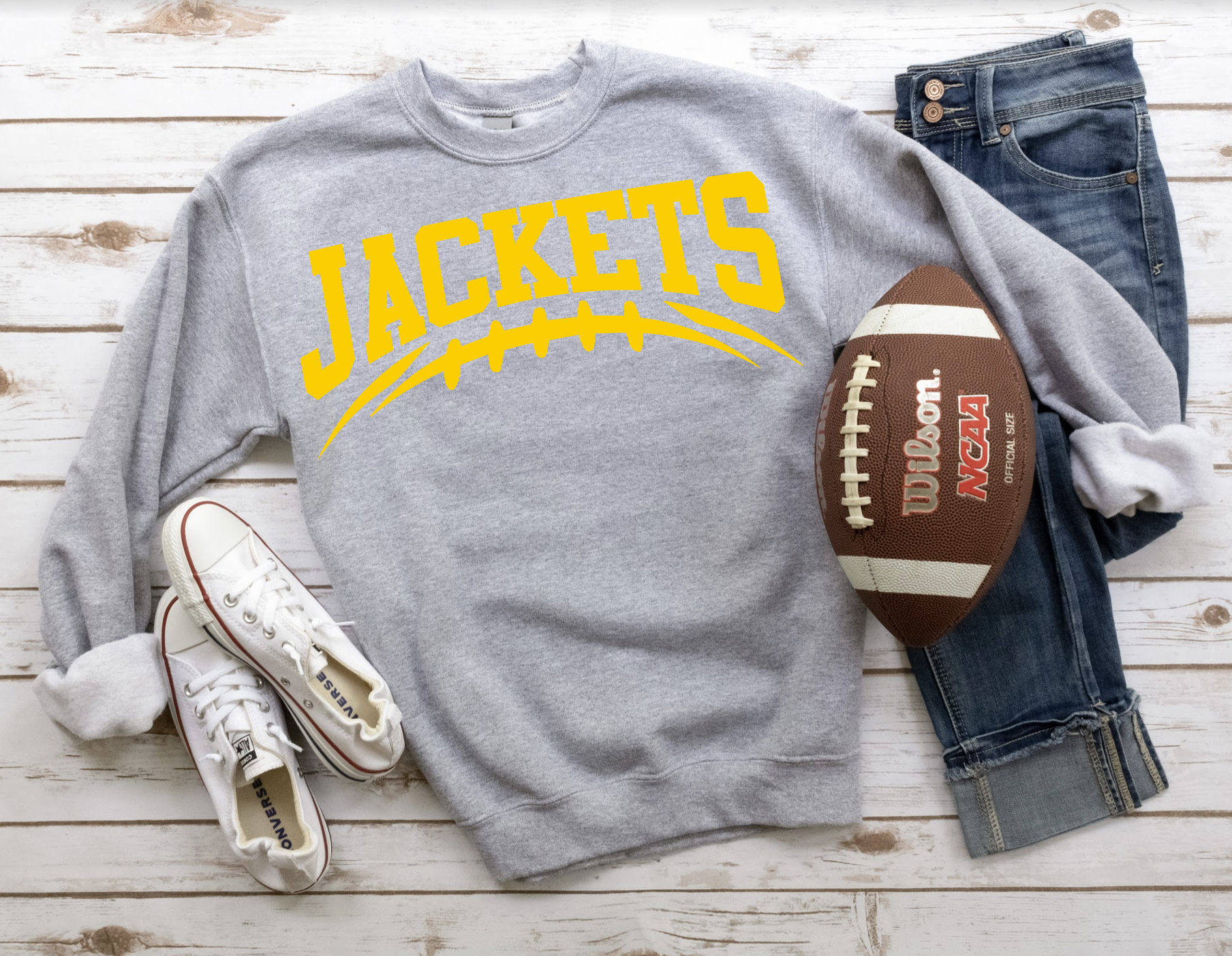 Jackets Football Arched DTF Print