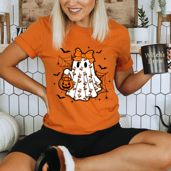 Jack O' Lantern Cherries Ghost DTF Print
