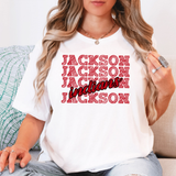 Jackson Indians Repeat Sketch DTF Print