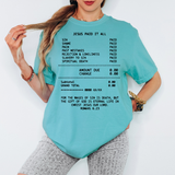 Jesus Paid It All Receipt DTF Print