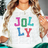 Glitter Effect Jolly DTF Print