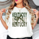 Kentucky Matching Stacked Camo Greens DTF Print