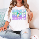 Back To School Repeat Pastel Checker Pencil Elementary DTF Print