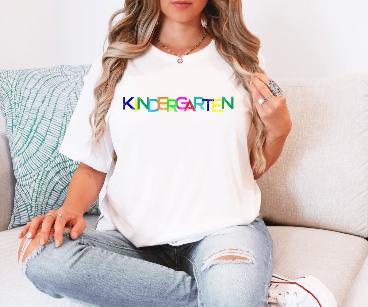 Back To School Elementary Funky Colors DTF Print