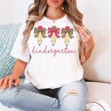 Back To School Pink Leopard Pencil Trio Elementary DTF Print