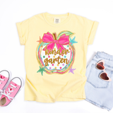 Back to School Preppy Painted Glitter Apple DTF Print