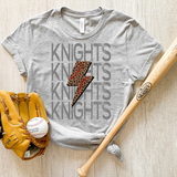 Knights Baseball Bolt DTF Print