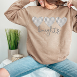 Knights Checker Heart Trio DTF Print