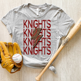 Knights Baseball Bolt DTF Print