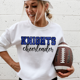 Knights Cheerleader Sequin Effect DTF Print