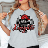 Knights Checker Circle DTF Print