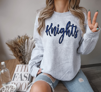 Knights Glitter Effect DTF Print