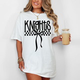 Knights Simple Bow Checker DTF Print
