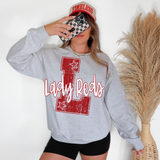 Lady Reds Stripes Varsity Team DTF Print