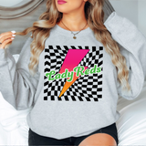 Lady Reds Checker Leopard Bolt DTF Print