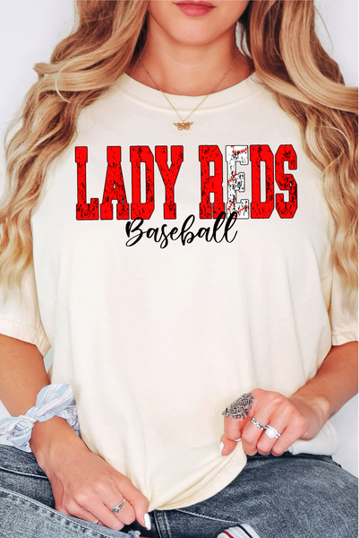 Lady Reds Sport Grunge DTF Print