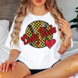 Lady Reds Checker Softball DTF Print
