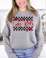 Lady Reds Checker Star DTF Print