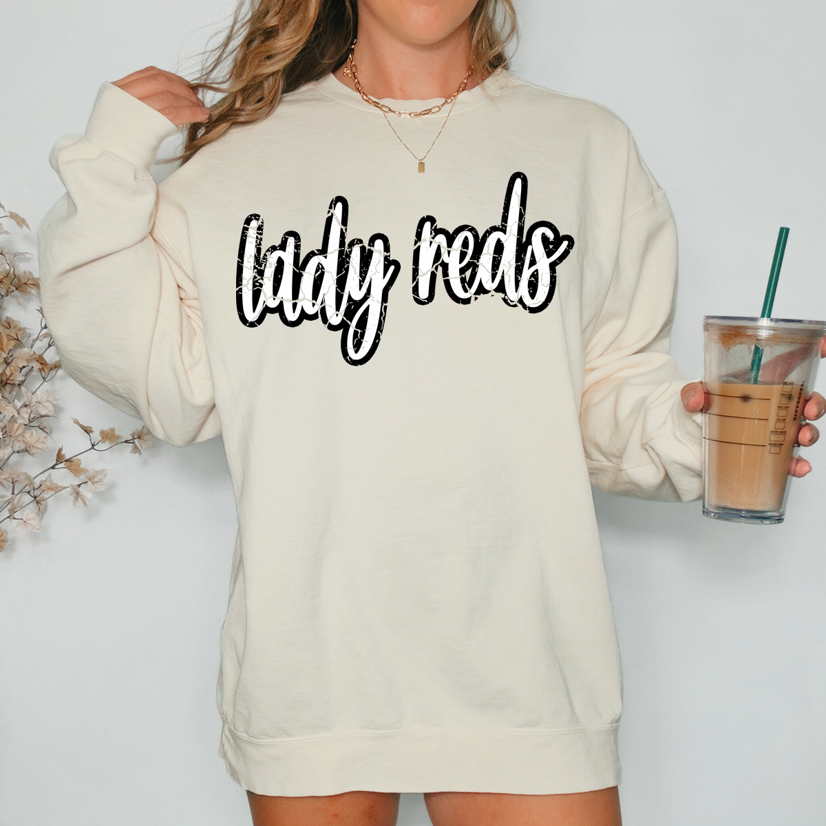 Lady Reds Crackle Cursive Teams DTF Print – Torch Light