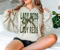 Lady Reds Matching Stacked Camo Greens DTF Print