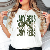 Lady Reds Matching Stacked Camo Greens DTF Print