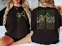 Lady Reds Matching Stacked Camo Greens DTF Print