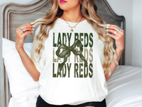 Lady Reds Matching Stacked Camo Greens DTF Print