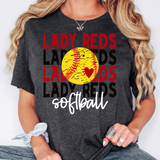 Lady Reds Repeat Softball  DTF Print