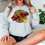 Lady Reds Checker Softball DTF Print