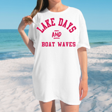 Lake Days and Boat Waves 01 DTF Print
