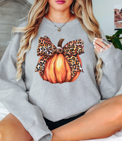 Coquette Leopard Bow Pumpkin 01 DTF Print