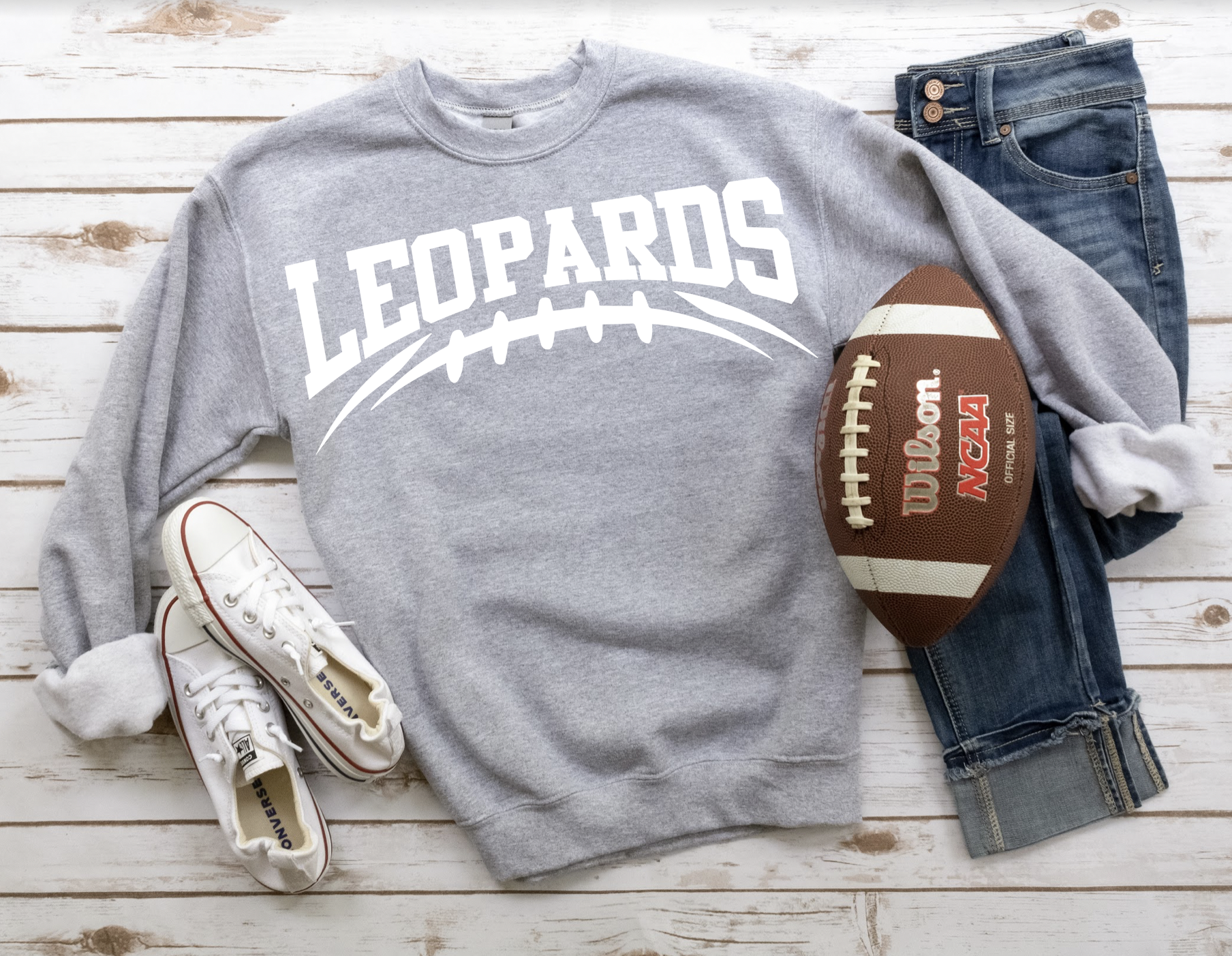 Leopards Football Arched DTF Print