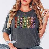 Leopard Warriors Neon Outline DTF Print