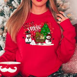 Let It Snow Snowman Scene DTF Print